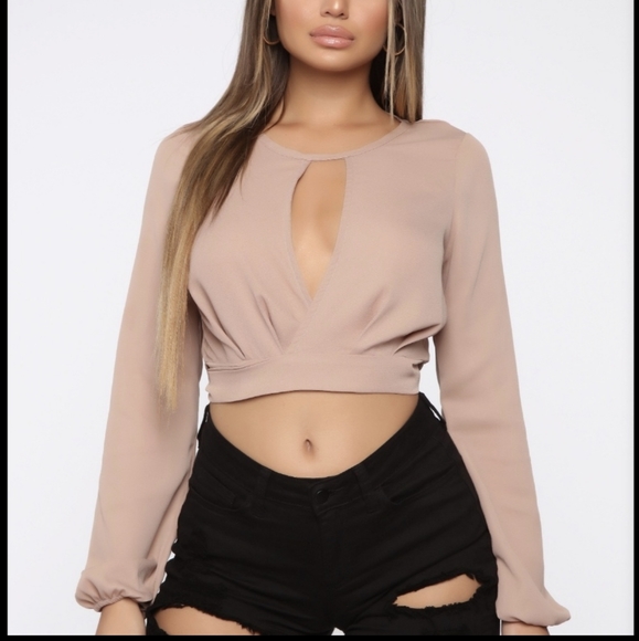 Fashion Nova Tops - New Fashion Nova Keys Blush Sexy Wrap Top